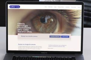 Site de clínica de olhos